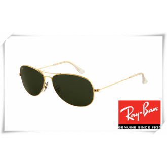 Ray Ban RB3362 Cockpit Sunglasses Arista Frame Crystal Green Lens
