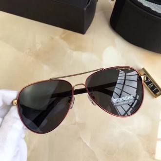 Porsche Design P8781 Sunglasses Black Gold Red