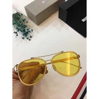 Men's Women's Thom Browne TB10015 Sunglasses Yellow Lenses