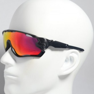 Oakley Sunglasses Jawbreaker black Frame fire Iridium Lens black logo