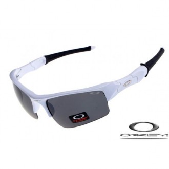 Oakley Flak Jacket Sunglasses Polishing White / Black Lens