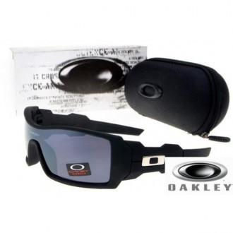  Oakley Oil Drum Sunglasses Jet Black Frame Gray Lens OAKLEY201567344