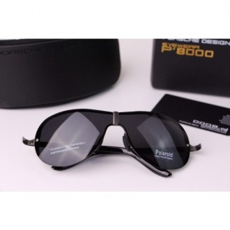 Mens Porsche Design P8000 Sunglasses Polarized Black