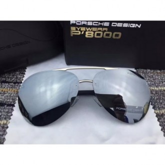 Porsche Design Silver P'8000 Sunglasses Black