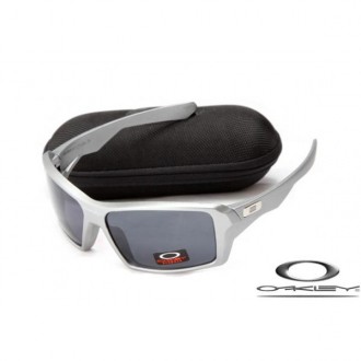 Oakley Eyepatch Sunglasses Silver Frame Gray Lens OAKLEY20156411