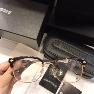 Chrome Hearts Square Eyewear Brown Havana Frame