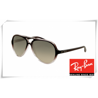 Ray Ban RB4125 Cats Sunglasses Crystal Brown Frame Light Grey Lens