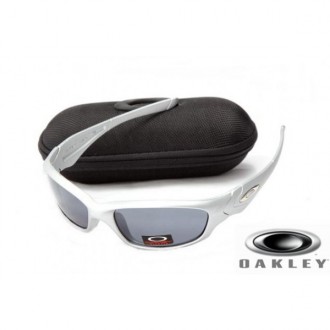  Oakley Straight Jacket Sunglasses Silver White Frame Gray Lens OAKLEY201567208