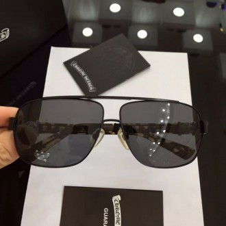 Chrome Hearts Polarized Oversized Sunglasses SSBK Black Lenses