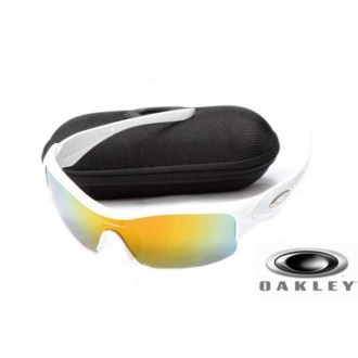  Oakley Straight Jacket Sunglasses White Frame Fire Yellow Lens OAKLEY201567209