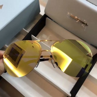 Authentic Karen Walker Round Jelly Sunglasses Olive Green Lenses
