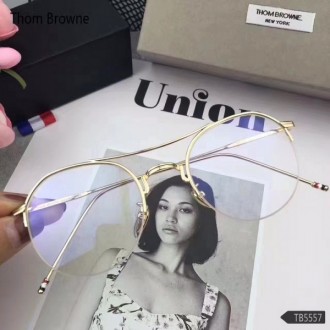 Thom Browne TB5557 Circular Metal Sunglasses Myopic Eyeglass Frame Gold