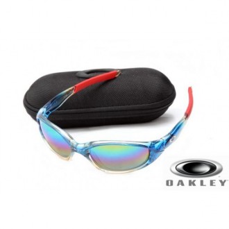  Oakley Straight Jacket Sunglasses crystal Blue Frame Gray Lens OAKLEY201567198