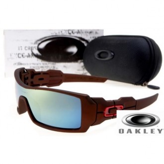  Oakley Oil Rig sunglasses Brown Frame Ice Blue Lens OAKLEY201567243