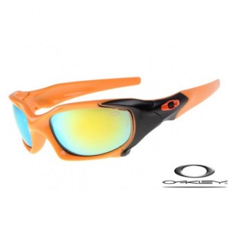 Oakley Pit Boss Sunglasses Polishing Orange Black Frame Yellow Blue Lens OAKLEY20156366