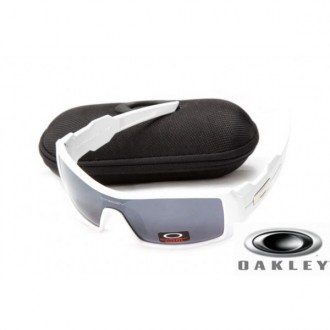  Oakley Oil Drum Sunglasses White Frame Gray Lens OAKLEY201567349