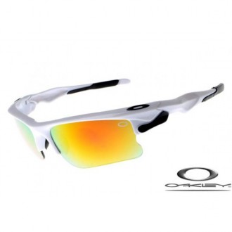 Oakley Fast Jacket Sunglasses White Frame Yellow Lens OAKLEY20156452
