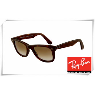 Ray Ban RB2140 Original Wayfarer Sunglasses Tortoise Frame Brown Gradient Lens
