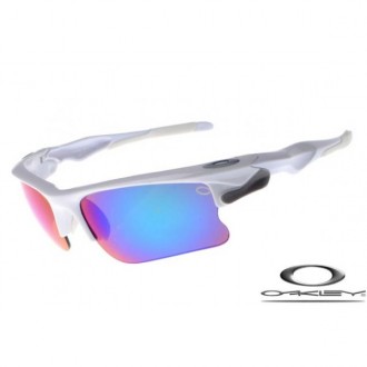 Oakley Fast Jacket Sunglasses Polishing White Frame Blue Iridium Lens OAKLEY20156143