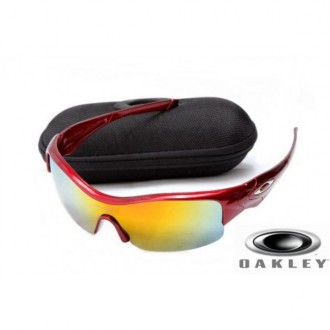  Oakley Straight Jacket Sunglasses Polishing Red Frame Fire Yellow Lens OAKLEY201567207