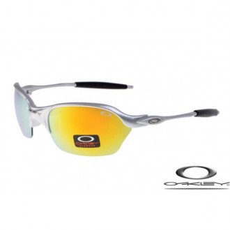 Oakley Half X Sunglasses Silver Frame Yellow Iridium Lens OAKLEY20156298