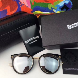 Chrome Hearts Sunglasses Chuntepar Oversized Round Frame Dark Silver Lenses