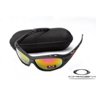 Oakley Water Jacket Sunglasses Frosting Black Frame Fire Yellow Iridium Lens OAKLEY20156108