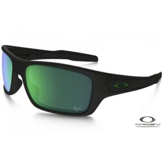 Oakley Turbine Sunglasses Black Frame Green Lens