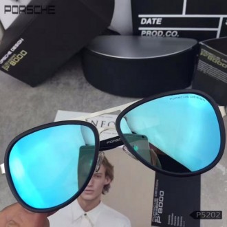 Porsche Design Black P5202 Sunglasses Polarized Black Blue