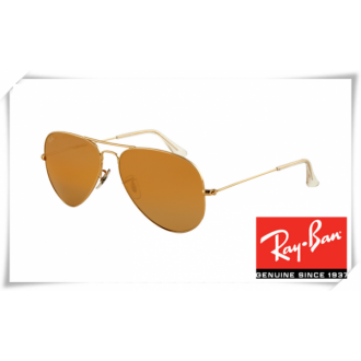 Ray Ban RB3025 Aviator Gold Frame Crystal Honey Lens