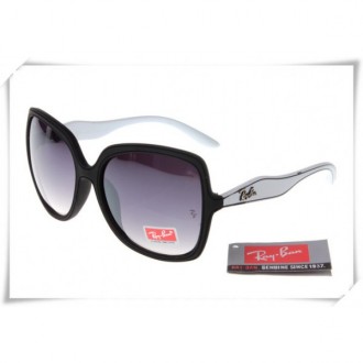 Ray Ban RB2085 Jakie Ohh Sunglasses White Black Frame Grey Gradient Lens